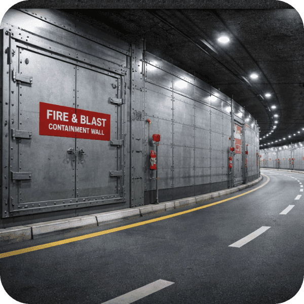 Tunnel Fire & Blast Containment Walls